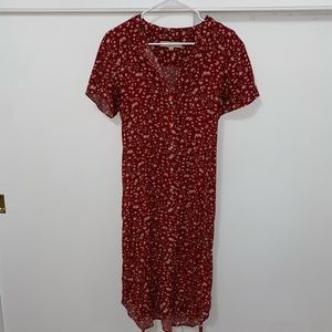 The Loft size 8 red floral dress